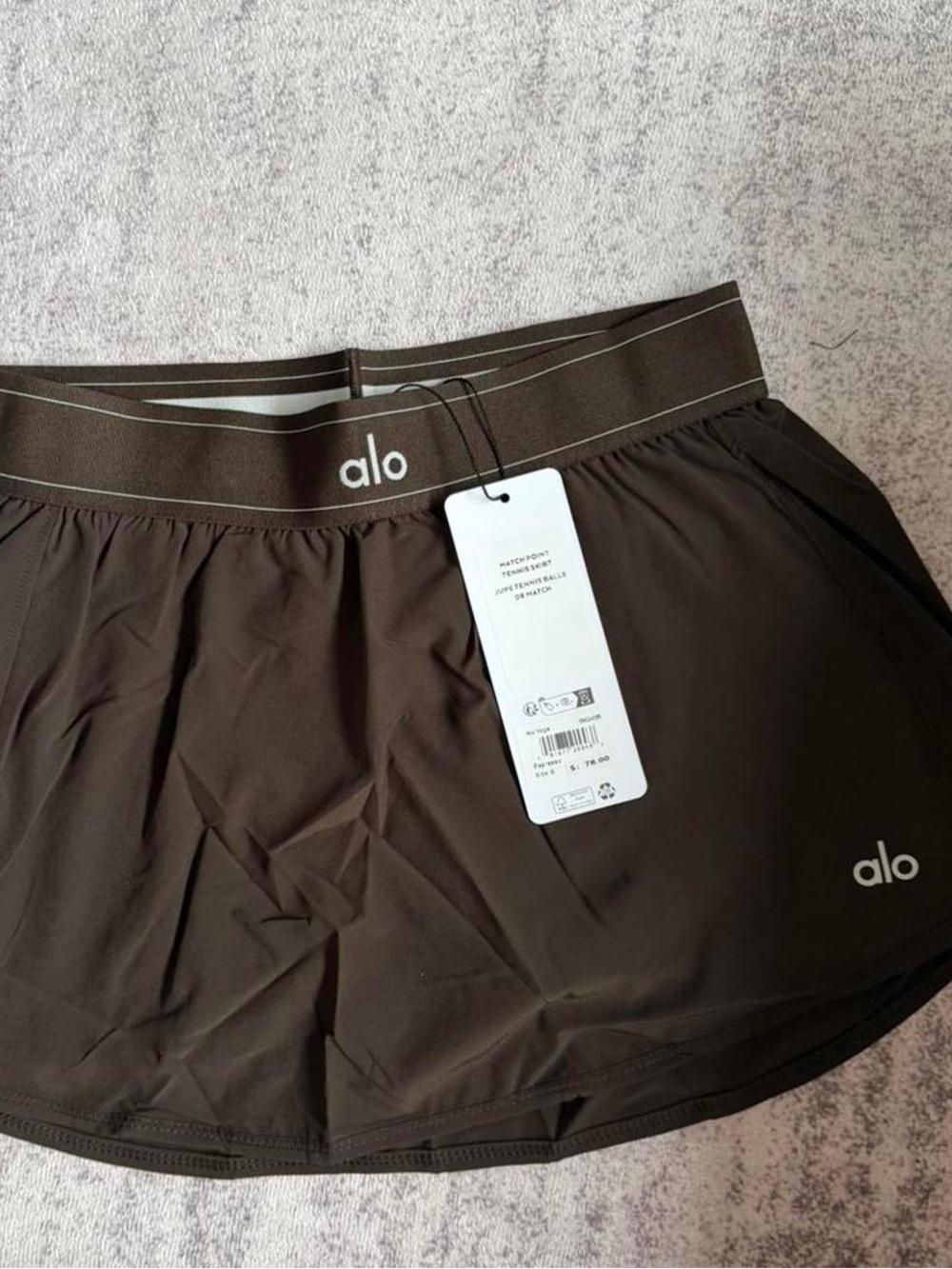 ALO Yoga Black Circle Skirt with Elastic Waistband